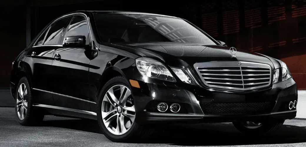 Mercedes E Class Black Mercedes E Class for wedding car rental