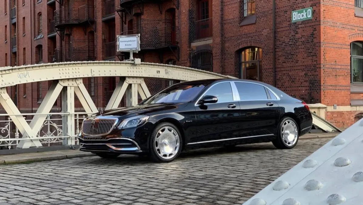 Black Mercedes-Maybach 62 for wedding car rental in Bartonsville, PA
