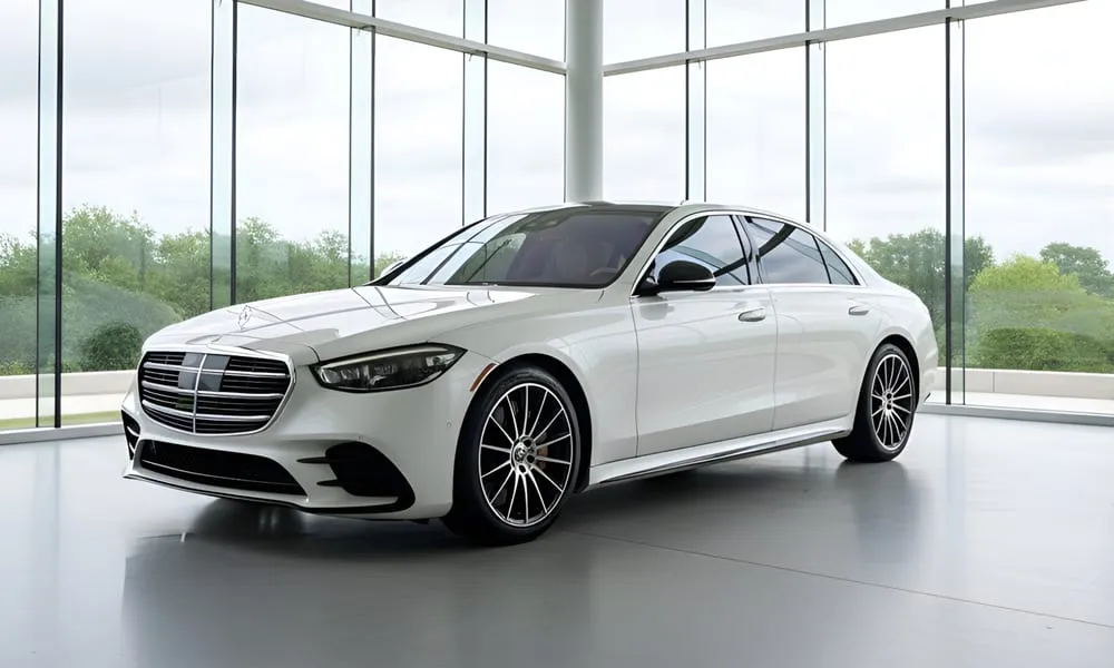 Mercedes S 580 finished in white, bookable now Mercedes S 580 finished in white, bookable now