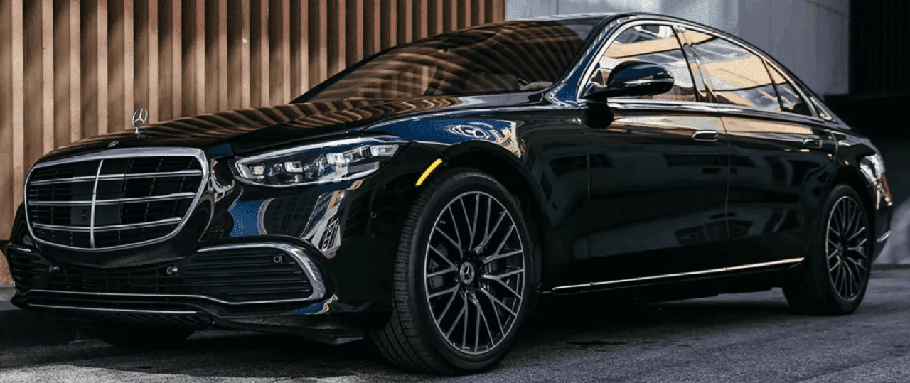 Mercedes S Class Black Mercedes S Class for wedding car rental