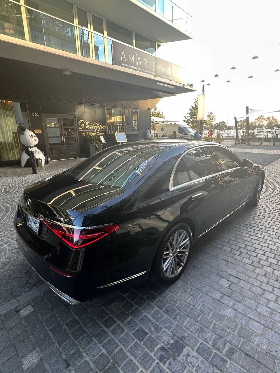 Black Mercedes-Benz S-Class for wedding car rental in North Canton, CT