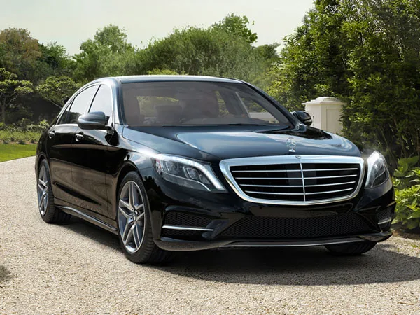 Black Mercedes-Benz S-Class for wedding car rental in Livermore, CA