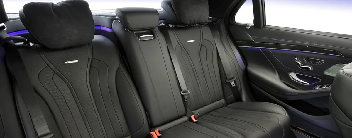 Mercedes-Benz S63 AMG interior for wedding car rental in Capitol Planning Region, CT