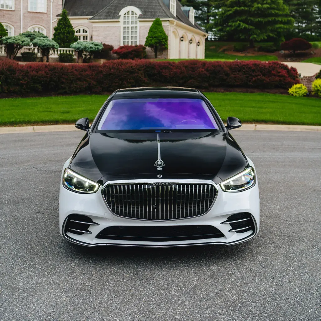 White ‘Panda Maybach’ Two Tone S580 with Starlight Roof, photo 6 for wedding car rental in Rockville, MD
