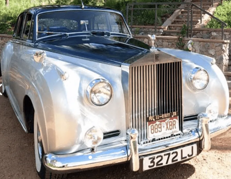 White Rolls Royce Cloud for wedding car rental in Nebraska