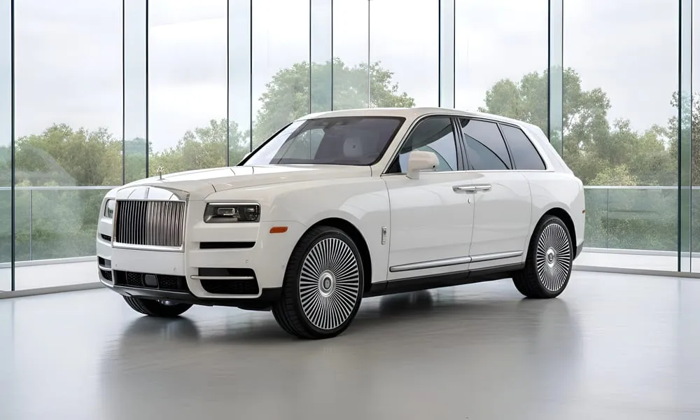 Rolls-Royce Cullinan finished in white, bookable now