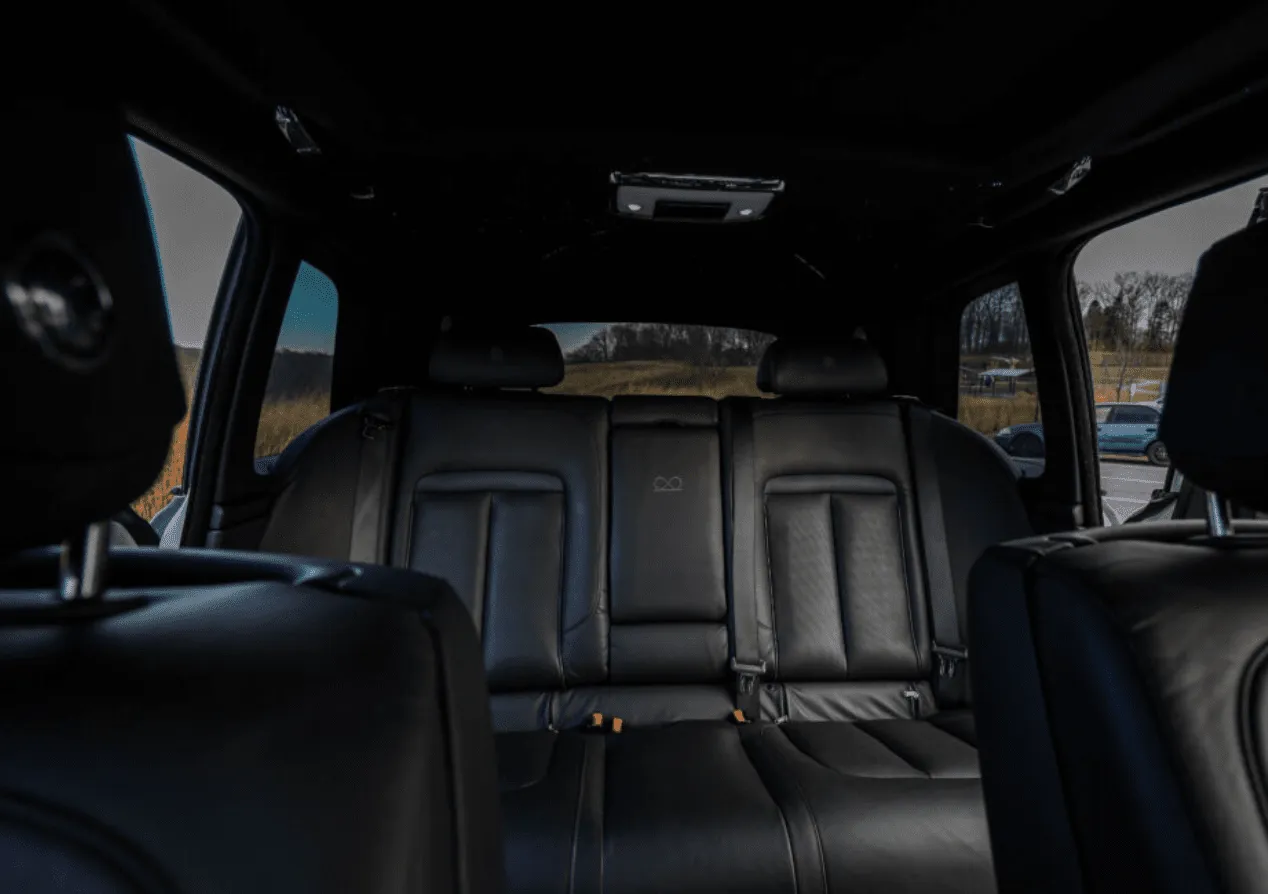 Rolls-Royce Cullinan interior for wedding car rental in Dickerson, MD