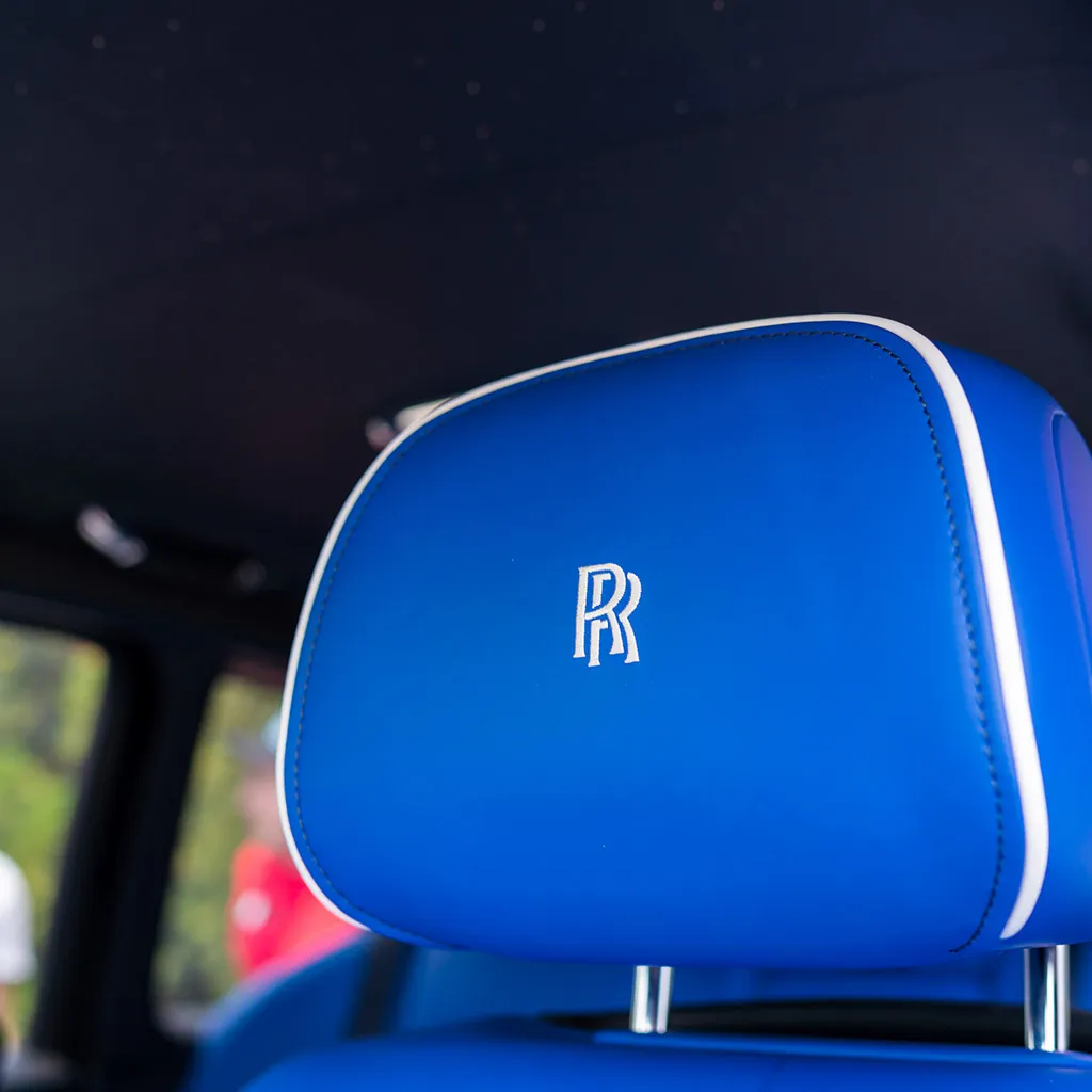 White Rolls-Royce Cullinan with All Blue Interior, photo 5 for wedding car rental in Rockville, MD
