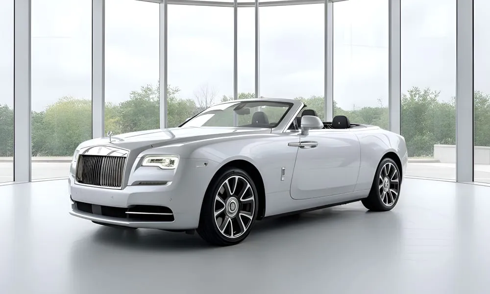 Rolls-Royce Dawn finished in silver, bookable now
