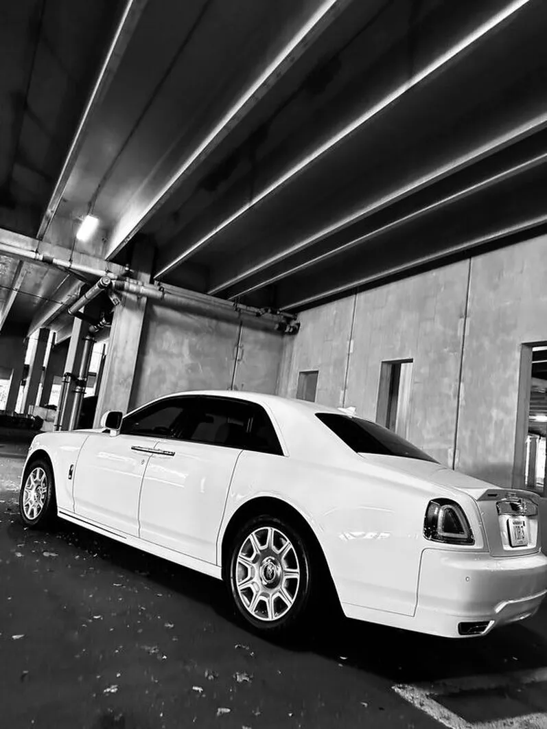White Rolls-Royce Ghost Sedan exterior, photo 10 for wedding car rental in Capitol Planning Region, CT