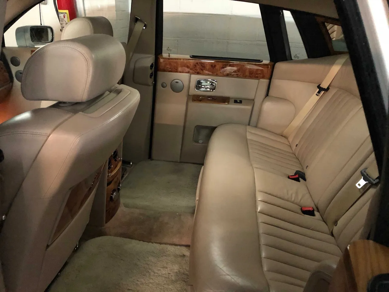 Rolls Royce Phantom interior for wedding car rental in Warren, NJ