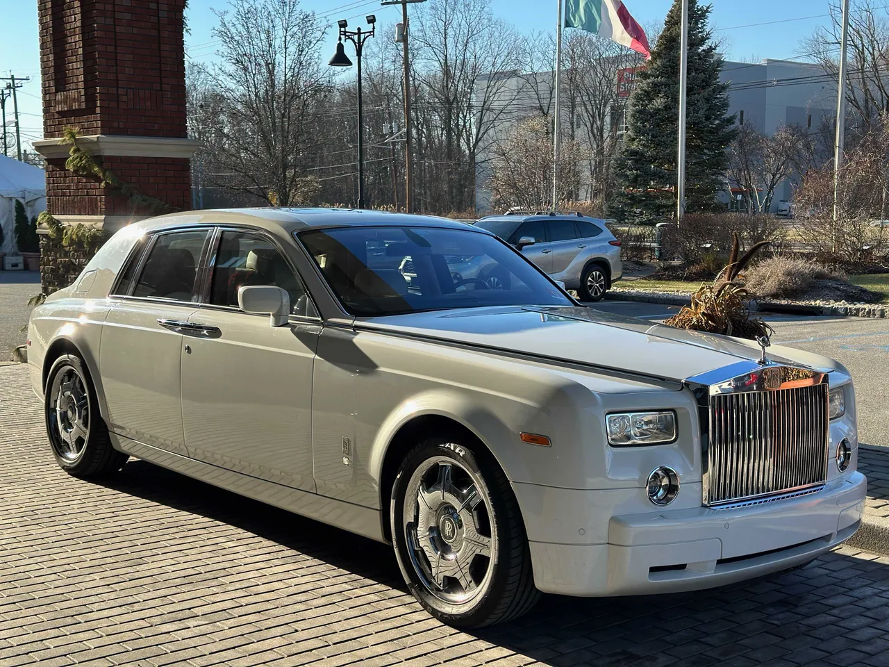 White Rolls Royce Phantom for wedding car rental in Warren, NJ