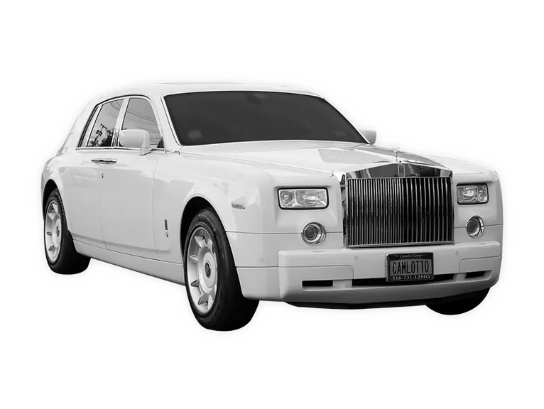 White Rolls Royce Phantom for wedding car rental in Massachusetts