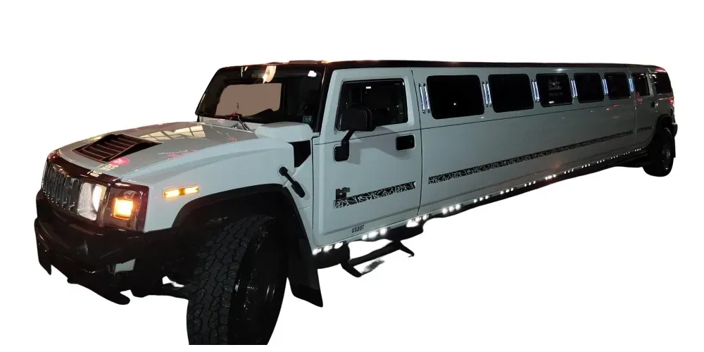 White Hummer White Hummer for wedding car rental