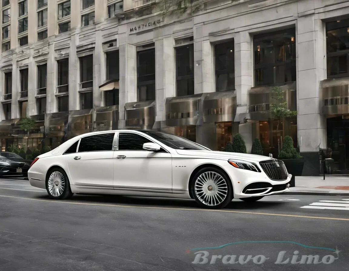 White Mercedes-Maybach Sedan for wedding car rental in Stroudsburg, PA