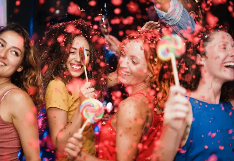 Bachelorette party celebrating — Room for the Bridal Party